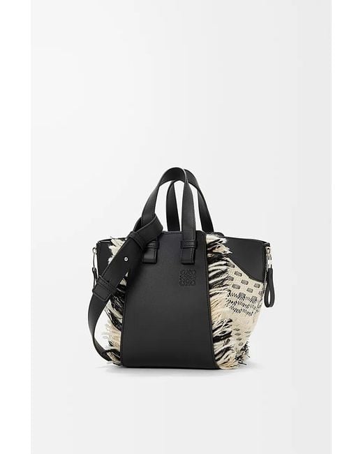 Loewe Black Anagram Debossed Compact Hammock Bag