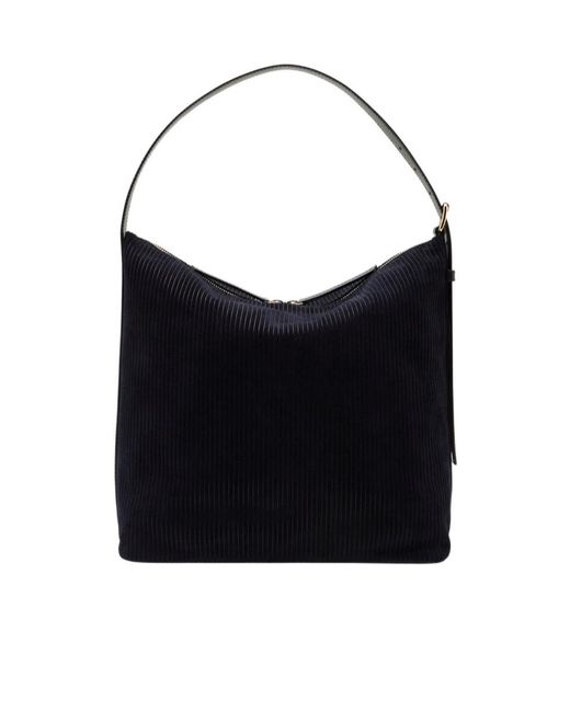 A.P.C. Black Square Corduroy Shoulder Bag