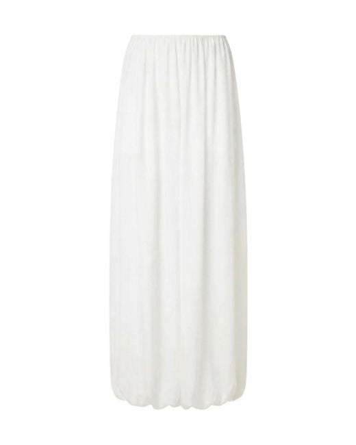 Frankie Shop White Mio Crepe Wide-Leg Trousers