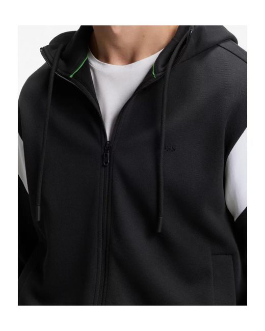 Boss Black Regular-Fit Zip-Up Sweatshirt for men