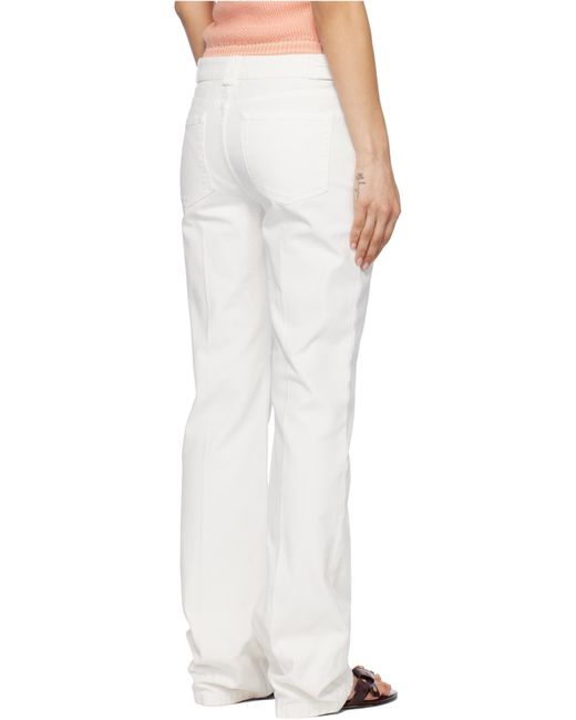 Chloé White Chlo Straight Leg Trousers