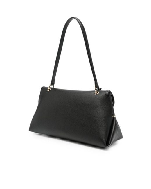 Ferragamo Black Flap Shoulder Bag