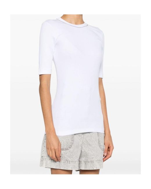 Brunello Cucinelli White Monili-Chain Cotton Jumper