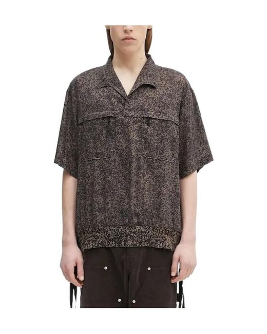 Undercover Gray Pocket Speckled Cotton Shirt for men