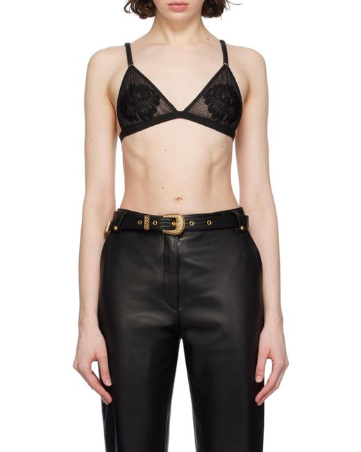 Dolce & Gabbana Black Triangle Cup Lace Bra