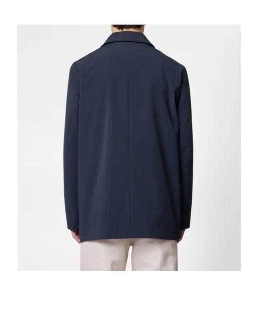 Tod's Blue Long-Sleeved Coat for men