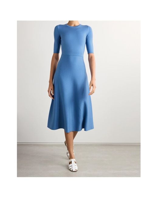 Gabriela Hearst Blue Round Neck Dress