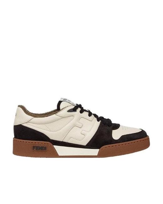 Fendi Brown Match Low Top Suede for men