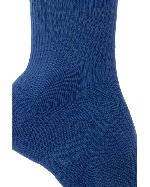 Gucci Blue Interlocking-G Cotton Ankle Socks for men