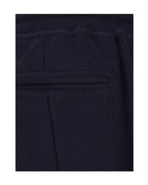 Brunello Cucinelli Blue Drawstring Tapered Leg Track Pants for men