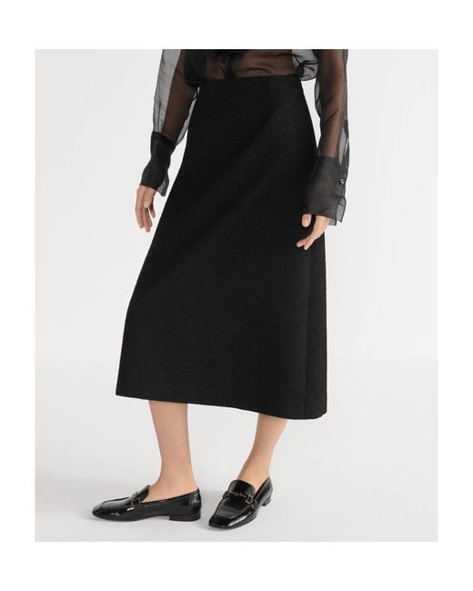 Dior Black Mid-Length Flared Skirt