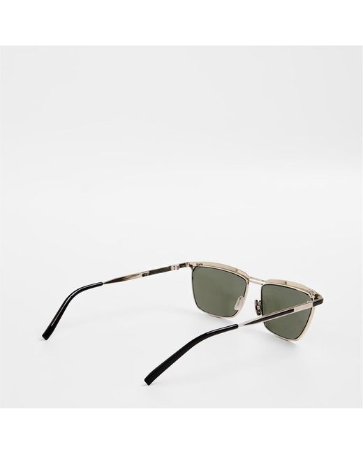 Saint Laurent White Rectangle Sunglasses for men