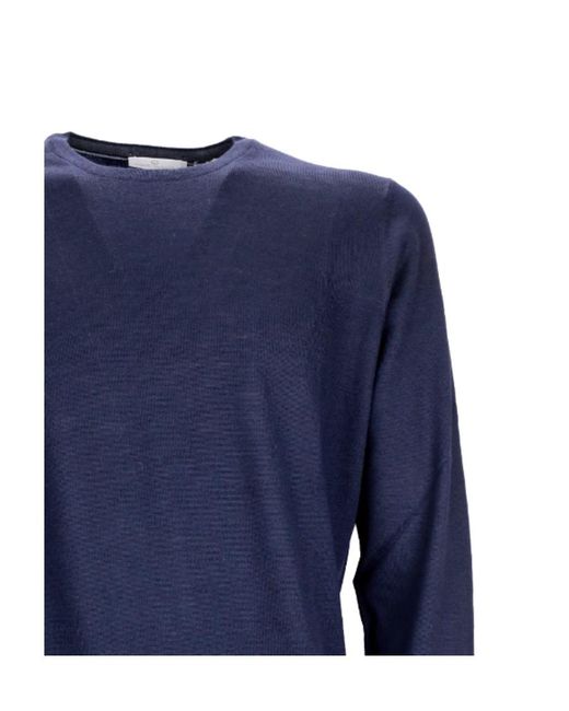 Gran Sasso Blue Crewneck Knitted Jumper for men
