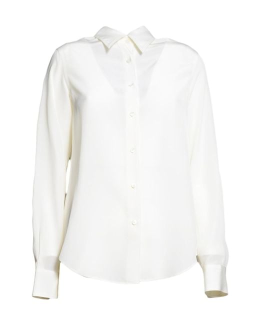 Aspesi White Buckle Long-Sleeved Shirt