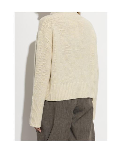 Lisa Yang Natural Femi Turtleneck Knitted Sweater