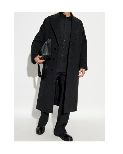 Dolce & Gabbana Black Oversize Single-Breasted Coat for men