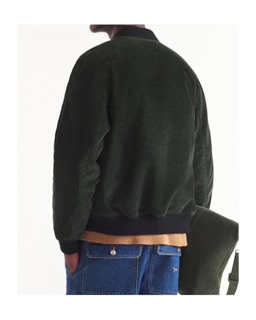 Maison Kitsuné Black Long-Sleeved Casual Jacket for men