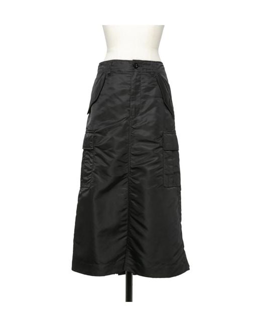 Sacai Black Twill Skirt