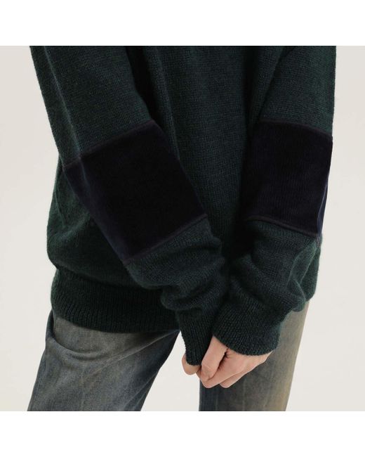 1989 STUDIO Green Contrast Turtleneck Sweater