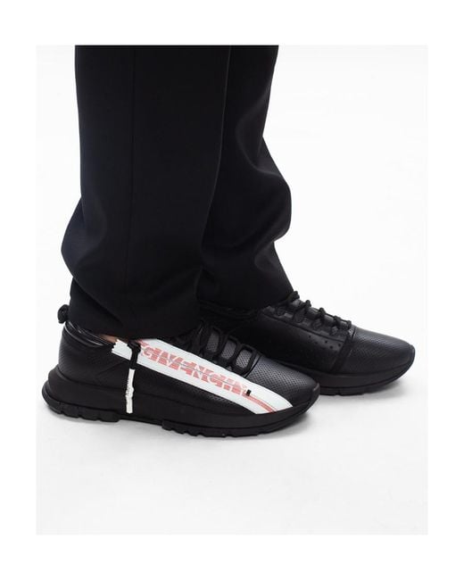 Givenchy Black Spectre Low-Top Leather Sneakers for men