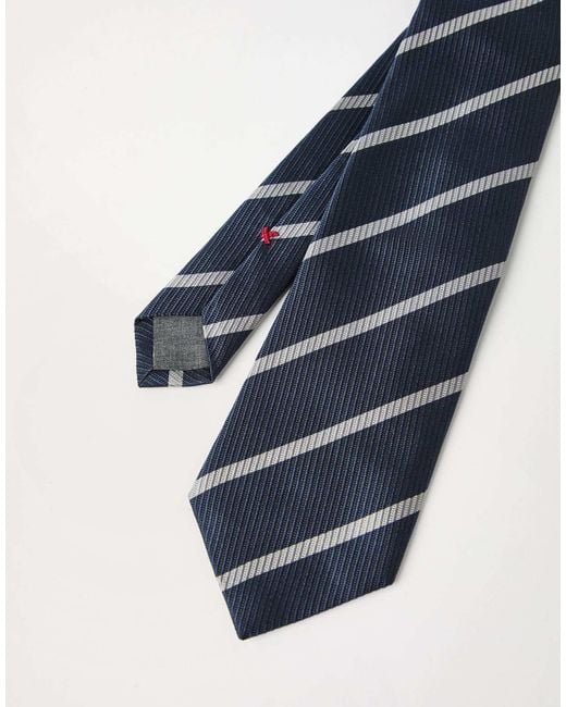 Brunello Cucinelli Blue Striped Tie for men