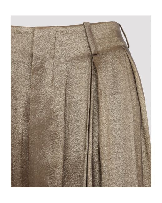Ralph Lauren Natural Greer Pleated Wide-Leg Pants