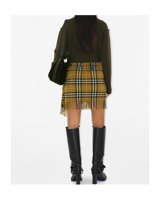 Burberry Metallic Gonna Con Fibbia Decorativa