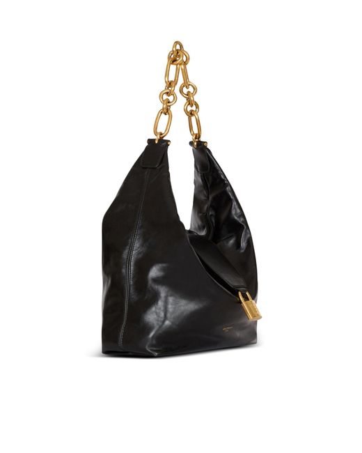 Balmain Black Sync Hobo Bag