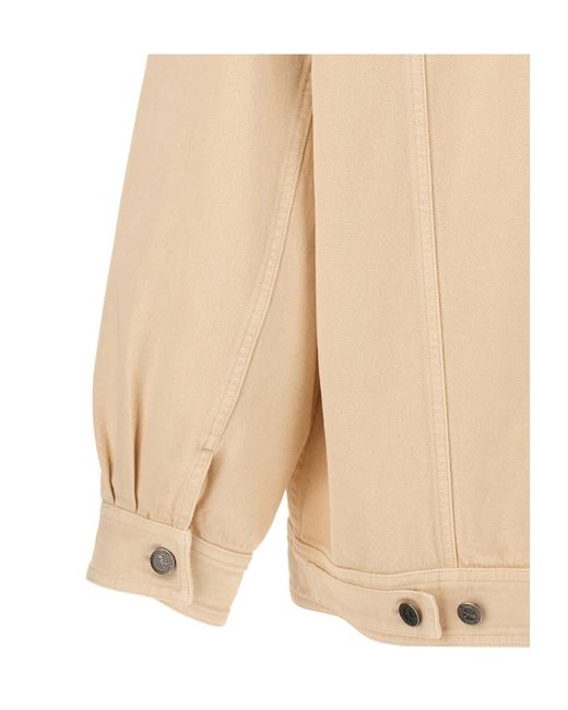 A.P.C. Natural Elvis Buttoned Denim Jacket for men