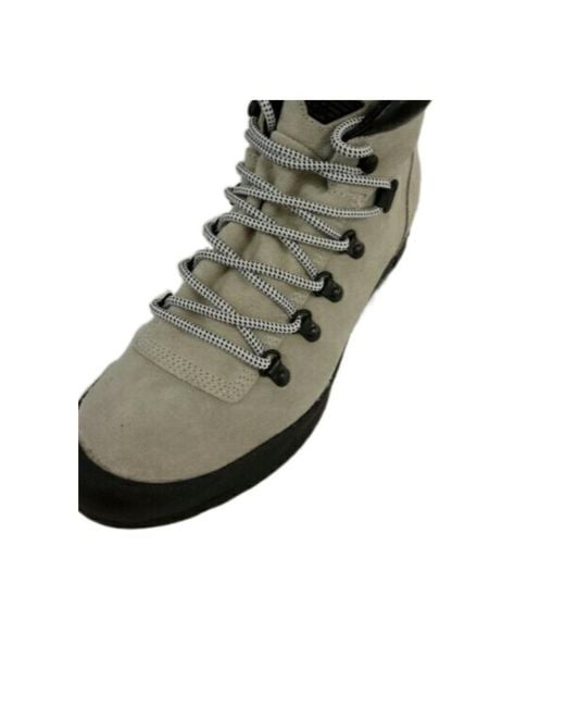 Emporio Armani Gray Logo-Lacing High-Top Casual Sneakers for men