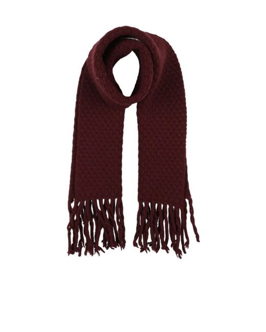 Maison Margiela Purple Honeycomb Knit Scarf for men