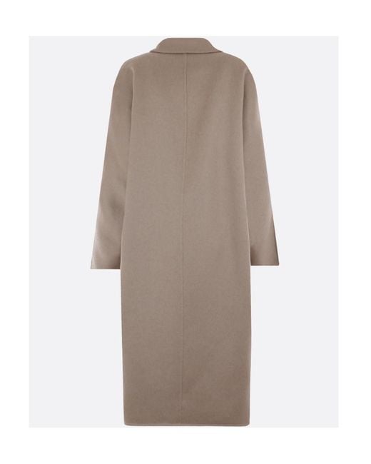 Prada Natural Logo Printed Oversized-Fit Coat