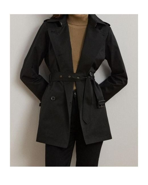 Ralph Lauren Black Belted Trench Coat