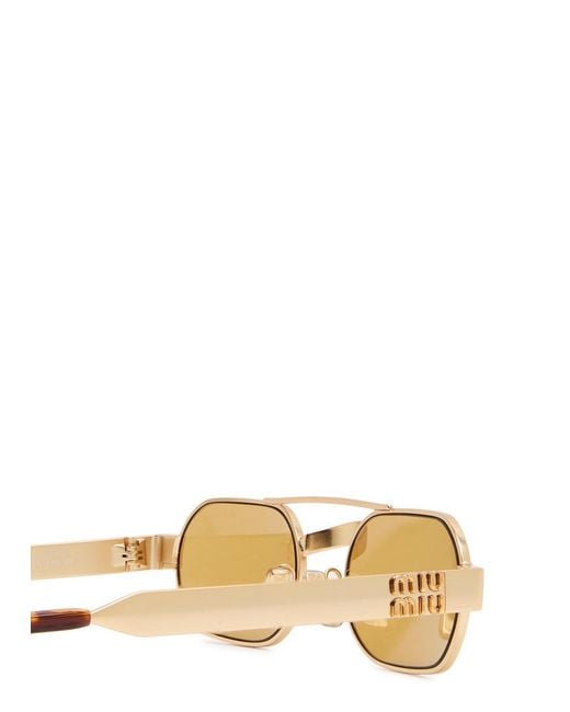 Miu Miu White Metal Sunglasses