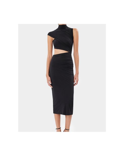 Amazuìn Black Musia Midi Dress