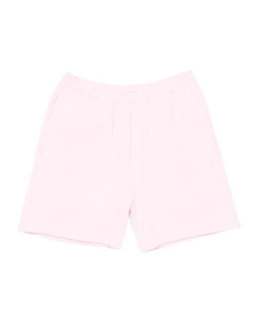 Acne Pink Logo-Embroidered Shorts