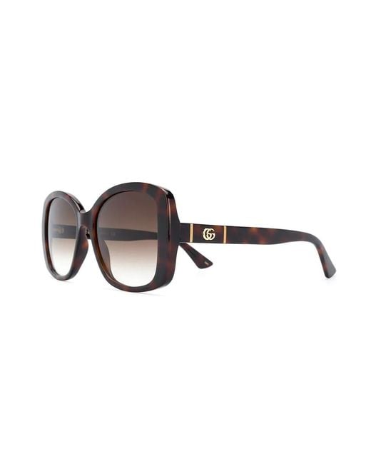 Gucci White Eyewear Oversized Square Sunglasses