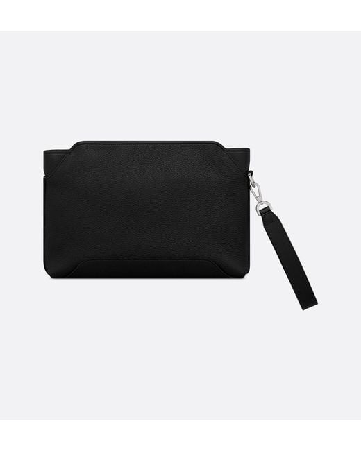 Dior Black Normandie A5 Triangle Pouch for men