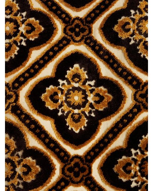 Etro Brown Geometric-Printed Buttoned Cropped Jacket