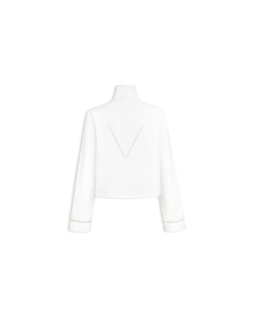 Alaïa White Alaïa High Neck Pocket Detail Top