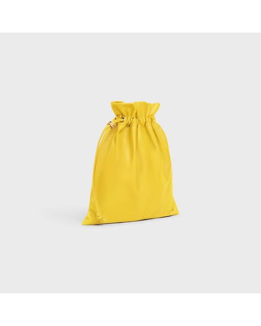 Céline Yellow Small Crystal Pouch