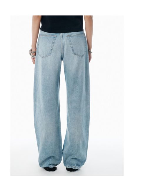 Alexander Wang Blue Mid-Waisted Wide-Leg Jeans