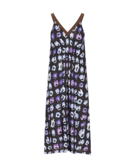 Prada Blue V-Neck Dress