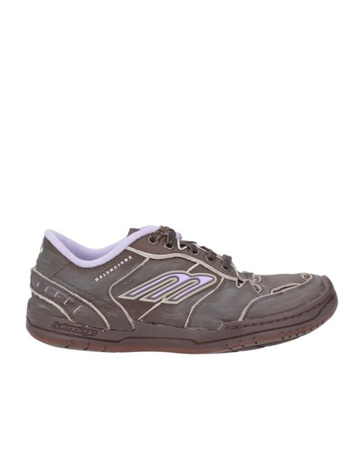 Balenciaga Brown Low-Top Sports Shoes
