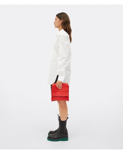 Bottega Veneta Red Intrecciato Crossbody Bag