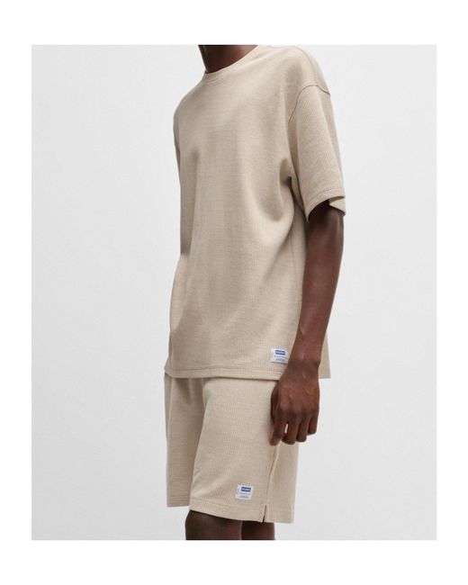 Boss White Logo Crew-Neck T-Shirt for men