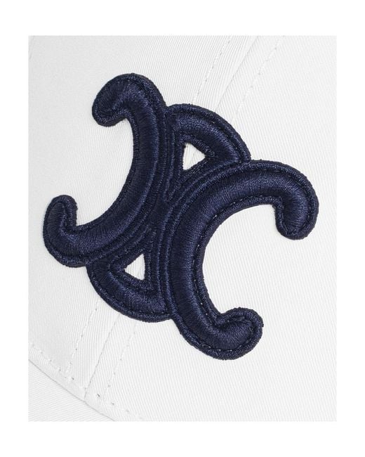 Céline White Triomphe Baseball Cap