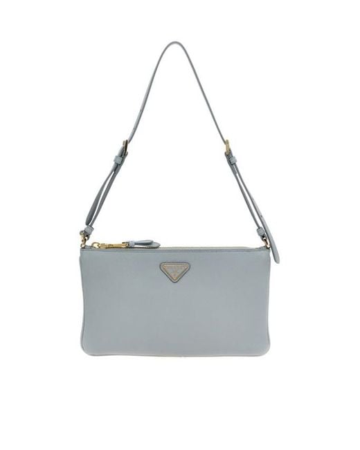 Prada White Leather Pouch