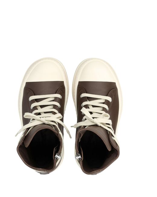 Rick Owens Brown Lace-Up-Fastening Sneakers