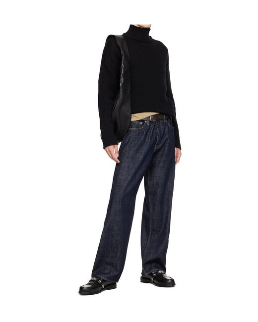 Toga Virilis Black Crocodile-Embossed Mules for men